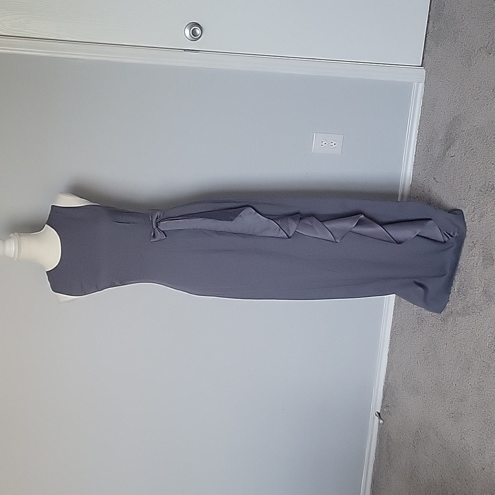 Evan Picone Elegant Gray Gown - Size 8